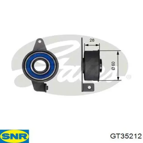 Do koszyka GT35212 SNR Rolka napinacza paska pompy wtryskowej