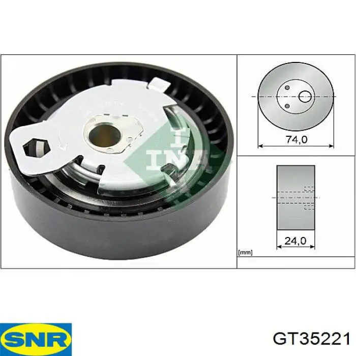 Do koszyka GT35221 SNR Rolka napinacza paska rozrządu