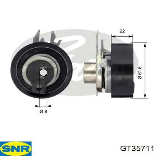 Do koszyka GT35711 SNR Rolka napinacza paska rozrządu
