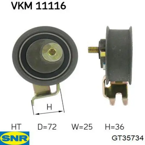 Rolka napinacza paska rozrządu SNR GT35734 cena, od 53,12 USD