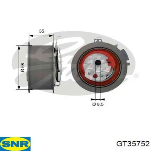 Do koszyka GT35752 SNR Rolka napinacza paska rozrządu