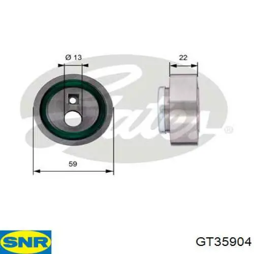 Do koszyka GT35904 SNR Rolka napinacza paska rozrządu