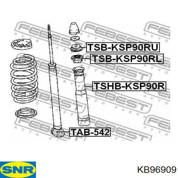 Do koszyka KB96909 SNR Poduszka amortyzatora tylnego