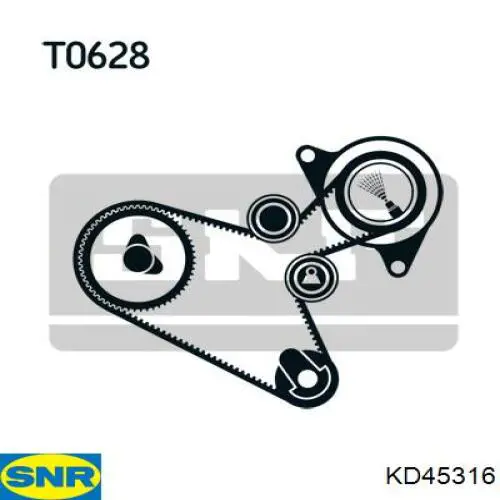 Do koszyka KD45316 SNR Pasek rozrządu, zestaw