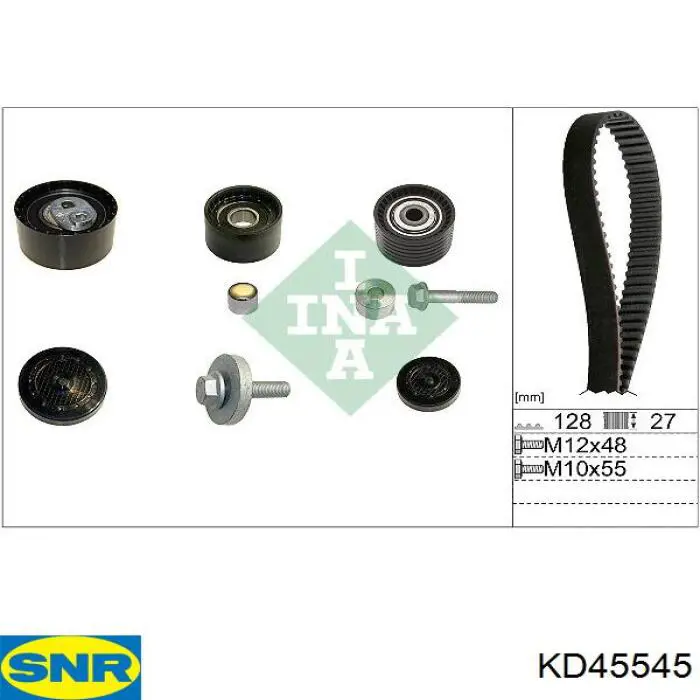 Pasek rozrządu, zestaw SNR KD45545 cena, od 120,22 USD