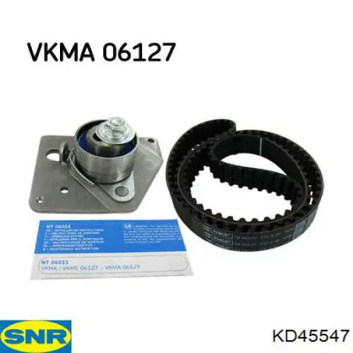 Do koszyka KD45547 SNR Pasek rozrządu, zestaw