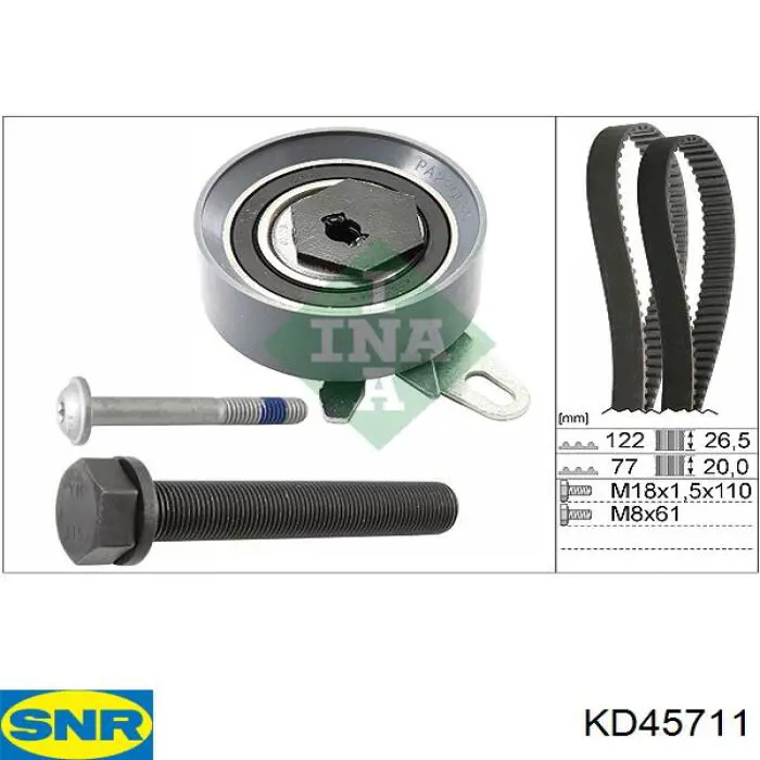 Do koszyka KD45711 SNR Pasek rozrządu, zestaw