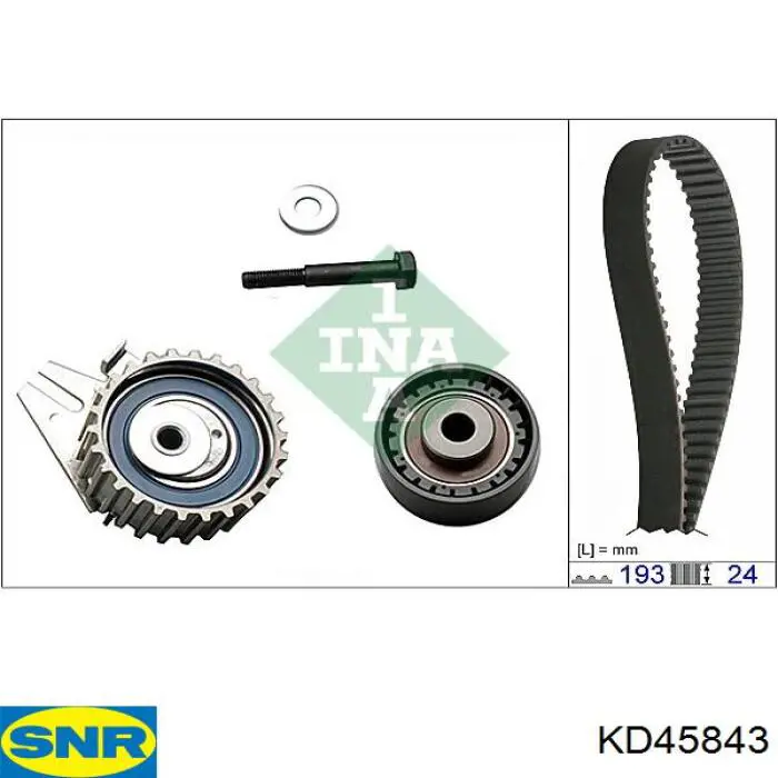 Pasek rozrządu, zestaw SNR KD45843 cena, od 98,67 USD