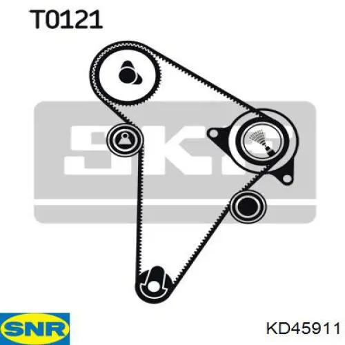Do koszyka KD45911 SNR Pasek rozrządu, zestaw