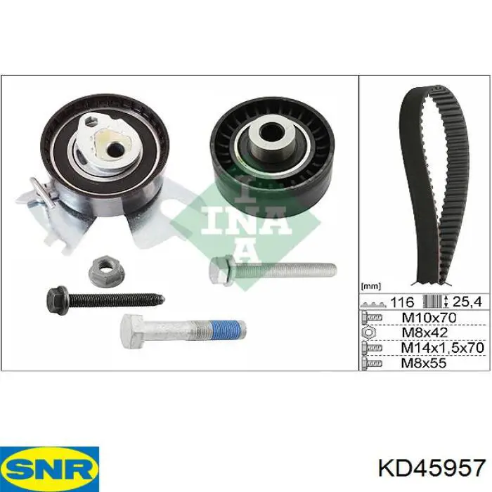 Do koszyka KD45957 SNR Pasek rozrządu, zestaw