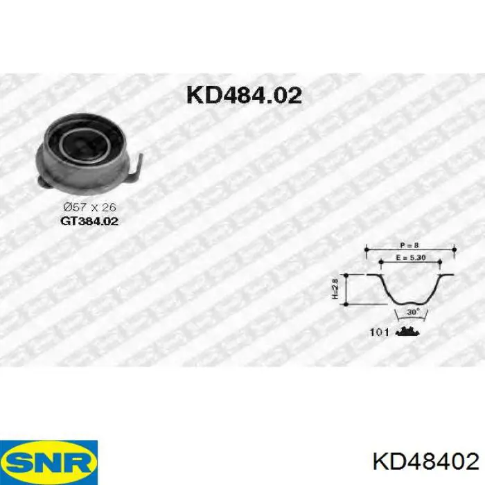 Pasek rozrządu, zestaw SNR KD48402 cena, od 44,06 USD