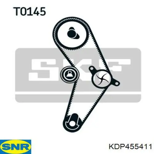 Do koszyka KDP455411 SNR Pasek rozrządu, zestaw