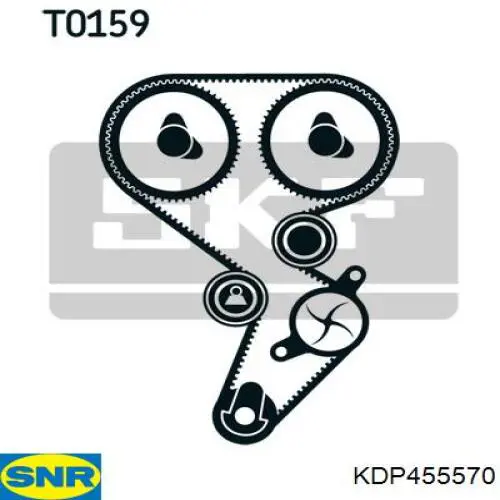 KDP455570 SNR Pasek rozrządu, zestaw