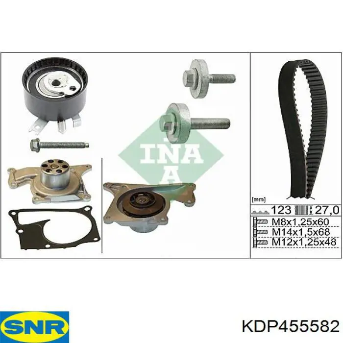 Pasek rozrządu, zestaw SNR KDP455582 cena, od 129,58 USD