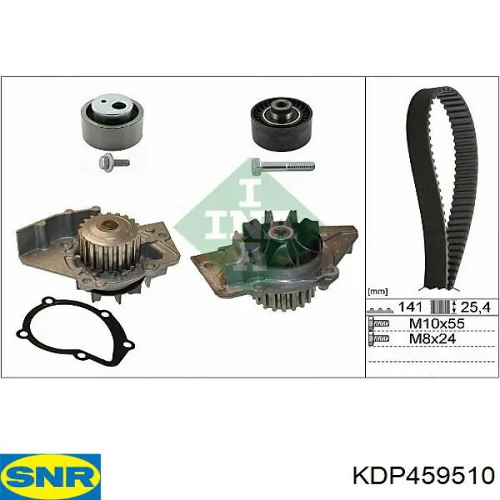 Pasek rozrządu, zestaw SNR KDP459510 cena, od 112,29 USD
