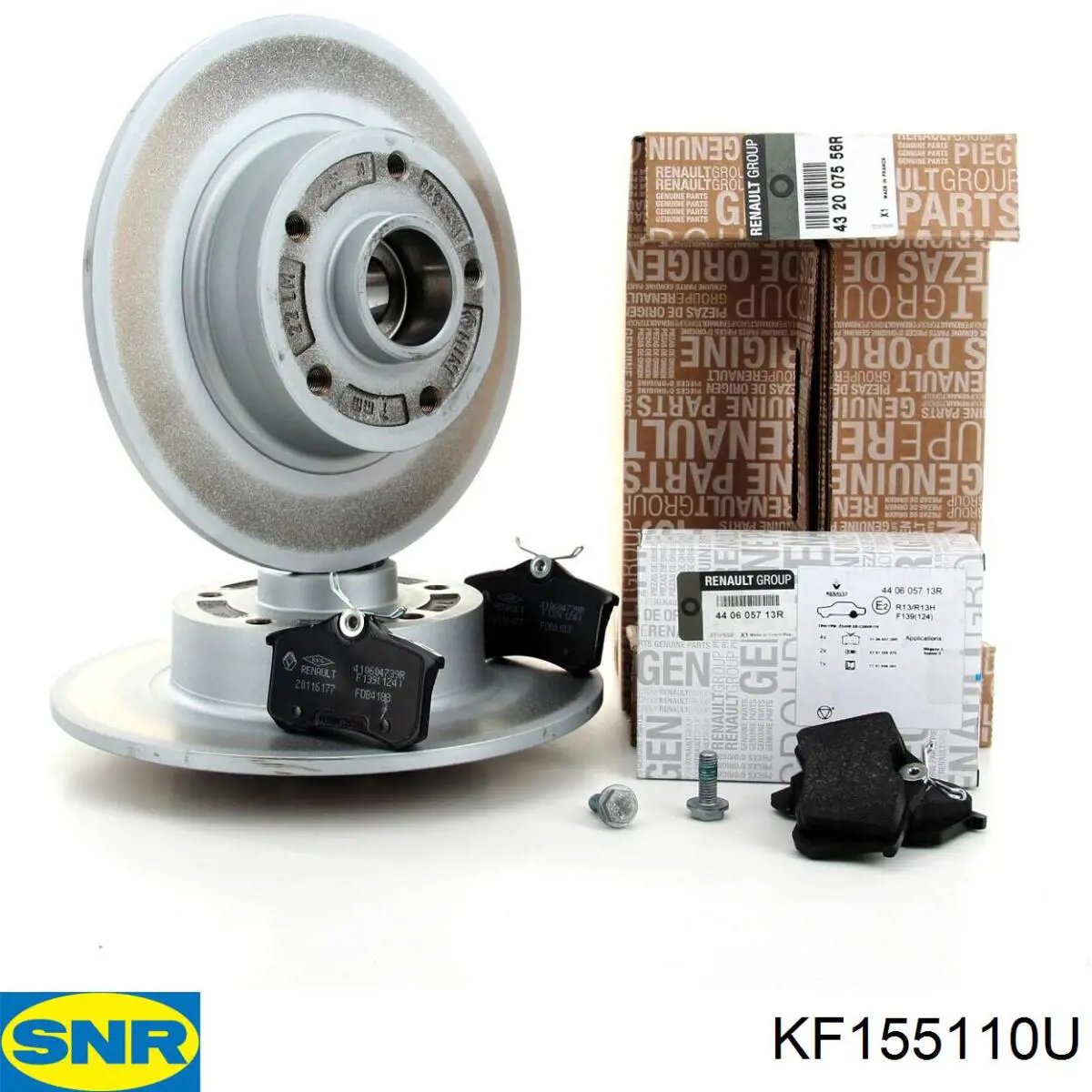 Do koszyka KF155110U SNR Tarcza hamulcowa tylna