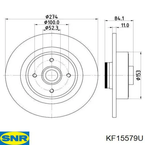 Tarcza hamulcowa tylna SNR KF15579U cena, od 95,89 USD