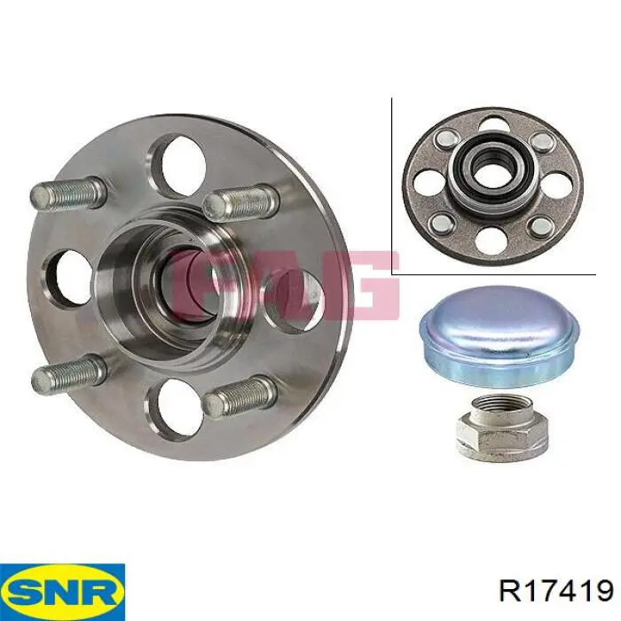 Do koszyka R17419 SNR Piasta tylna