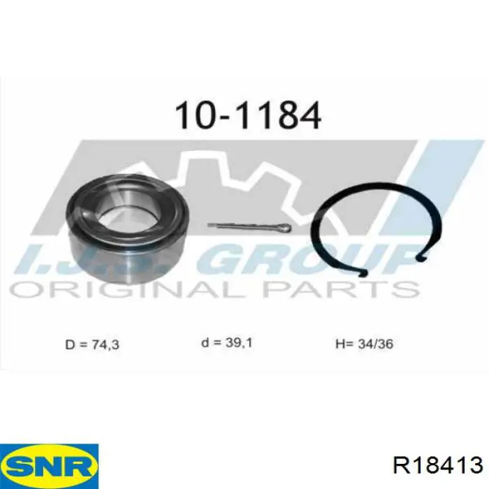 Do koszyka R18413 SNR Łożysko piasty przedniej