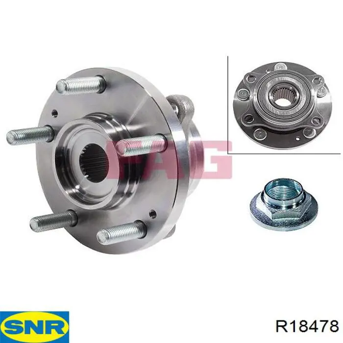 R18478 SNR Piasta przednia