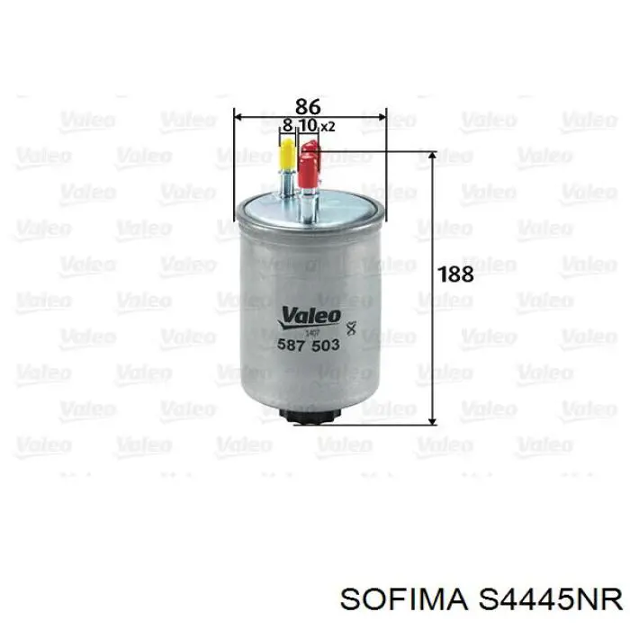 Do koszyka S4445NR Sofima Filtr paliwa
