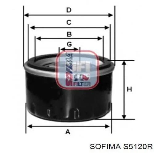Filtr oleju Sofima S5120R cena, od 7,46 USD