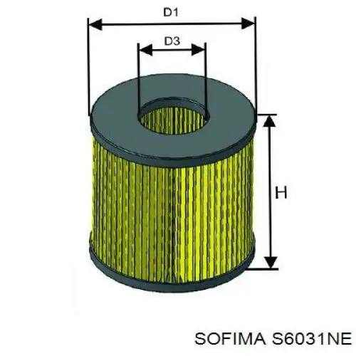 Do koszyka S6031NE Sofima Filtr paliwa