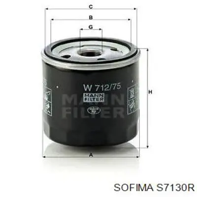 Do koszyka S7130R Sofima Obudowa filtra oleju