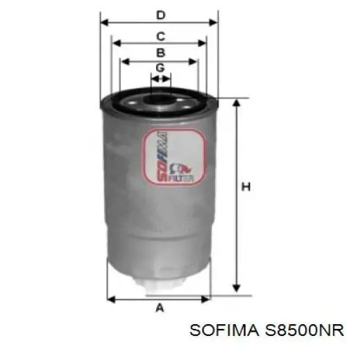 Filtr paliwa Sofima S8500NR cena, od 9,86 USD