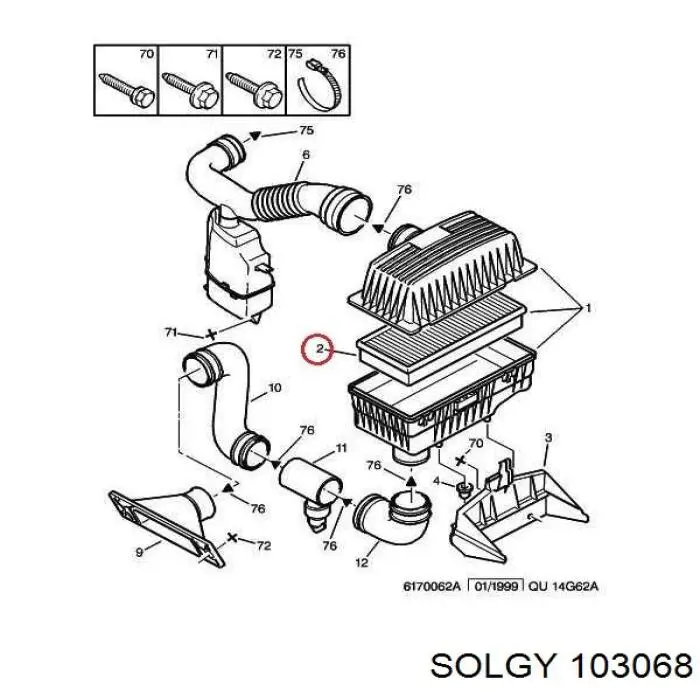103068 Solgy Filtr powietrza