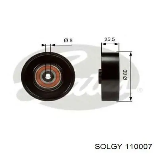 Do koszyka 110007 Solgy Rolka napinacza paska napędowego