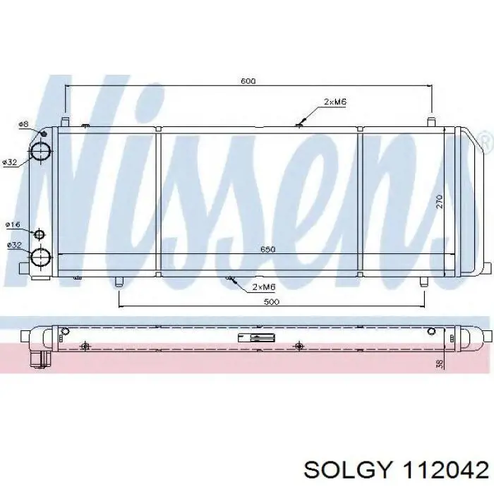 Chłodnica silnika Solgy 112042 cena, od 137,28 USD