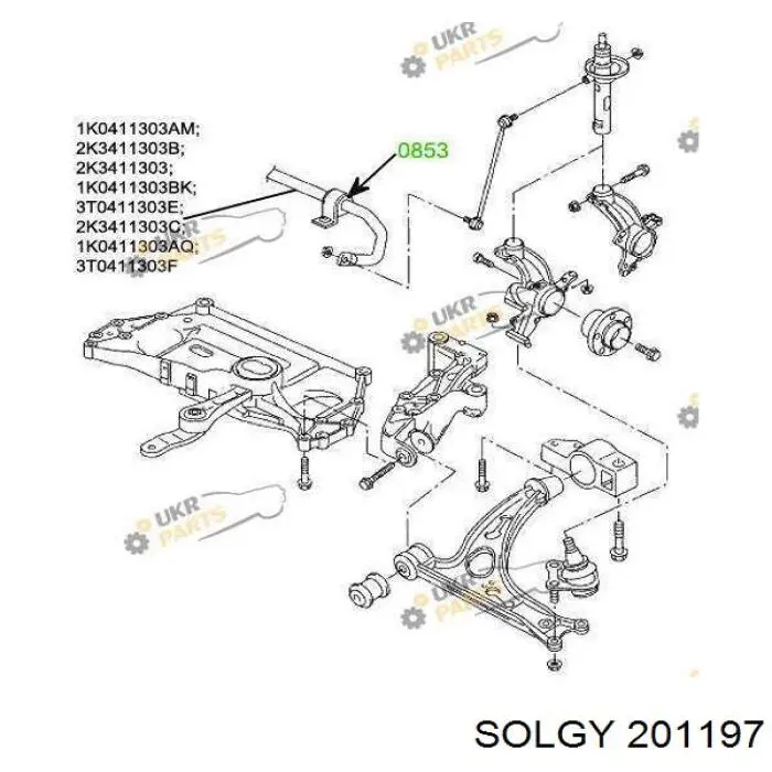 Stabilizator przedni 201197 Solgy
