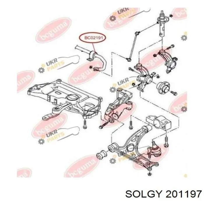 Stabilizator przedni Solgy 201197 cena, od 9,92 USD