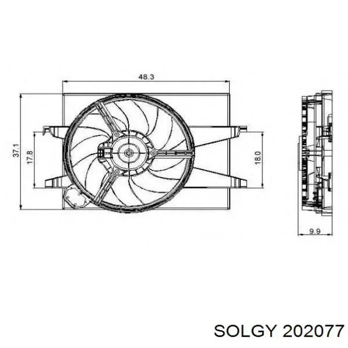202077 Solgy Łącznik stabilizatora przedniego