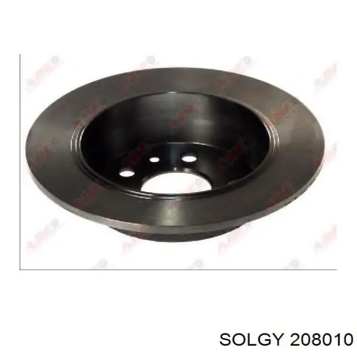 Tarcza hamulcowa tylna 208010 Solgy