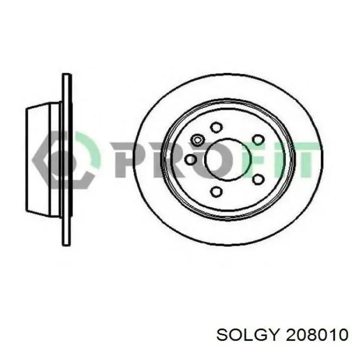 Tarcza hamulcowa tylna Solgy 208010