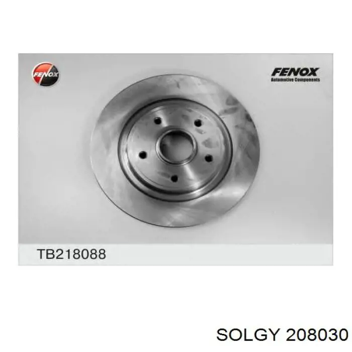 Tarcza hamulcowa tylna 208030 Solgy