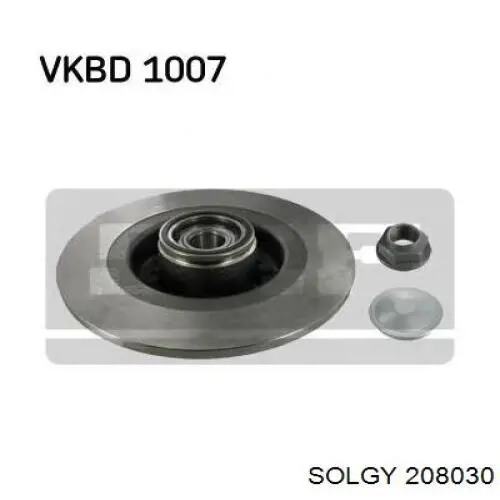 208030 Solgy Tarcza hamulcowa tylna