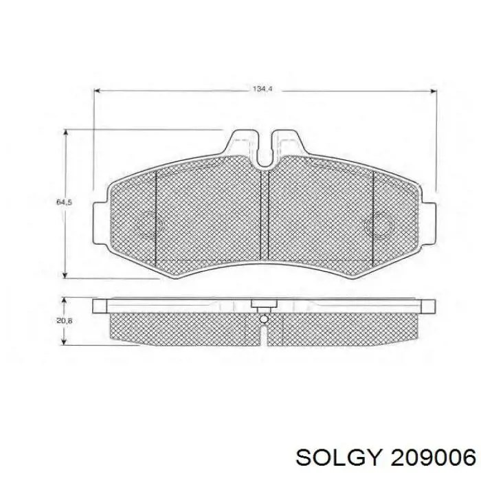 209006 Solgy klocki hamulcowe przednie tarczowe