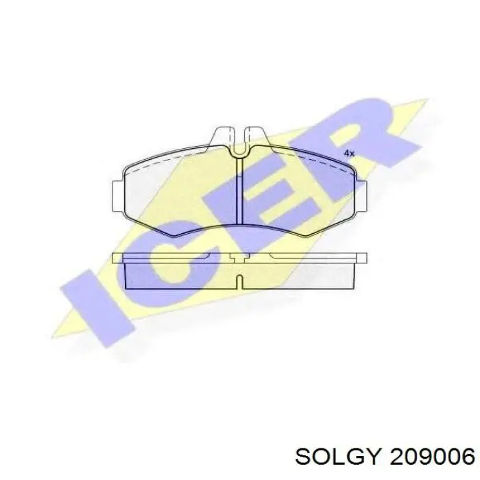 209006 Solgy Klocki hamulcowe przednie tarczowe