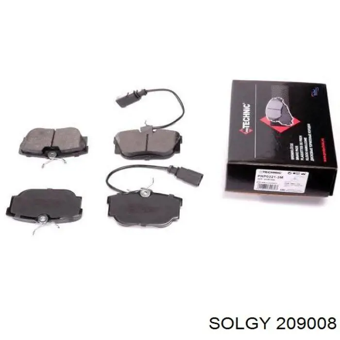 209008 Solgy Okładziny (klocki) do hamulców tarczowych tylne