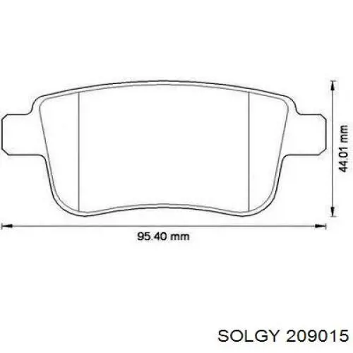 Okładziny (klocki) do hamulców tarczowych tylne Solgy 209015 cena, od 18,63 USD