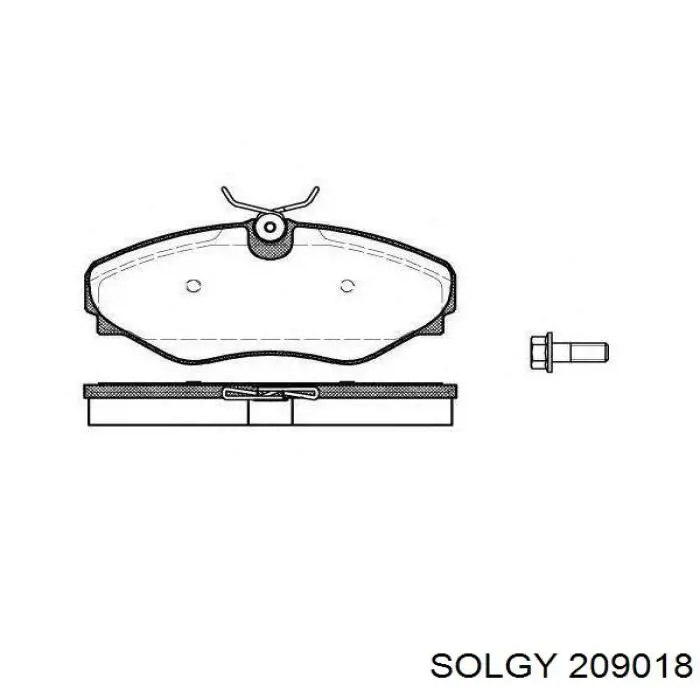 Klocki hamulcowe przednie tarczowe 209018 Solgy