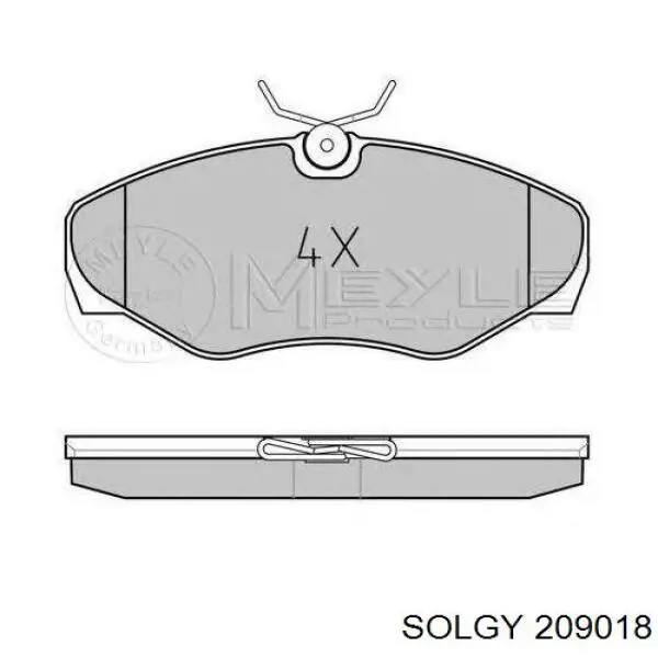 209018 Solgy Klocki hamulcowe przednie tarczowe