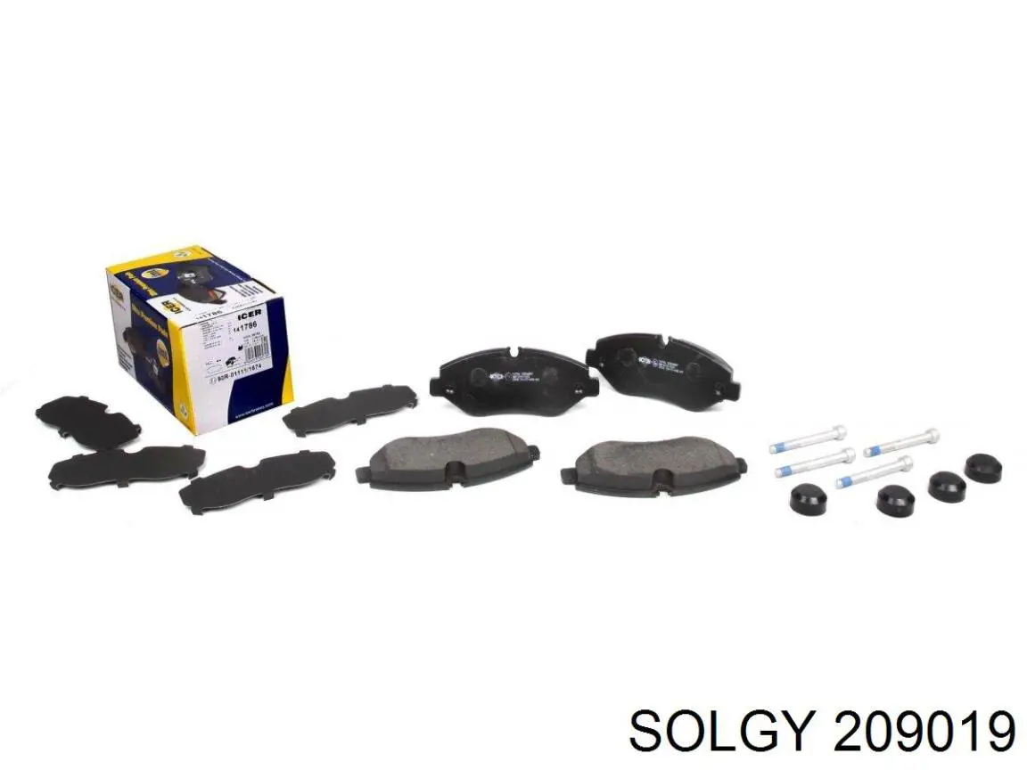 Do koszyka 209019 Solgy Klocki hamulcowe przednie tarczowe