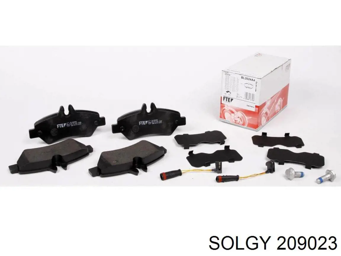 Do koszyka 209023 Solgy Okładziny (klocki) do hamulców tarczowych tylne