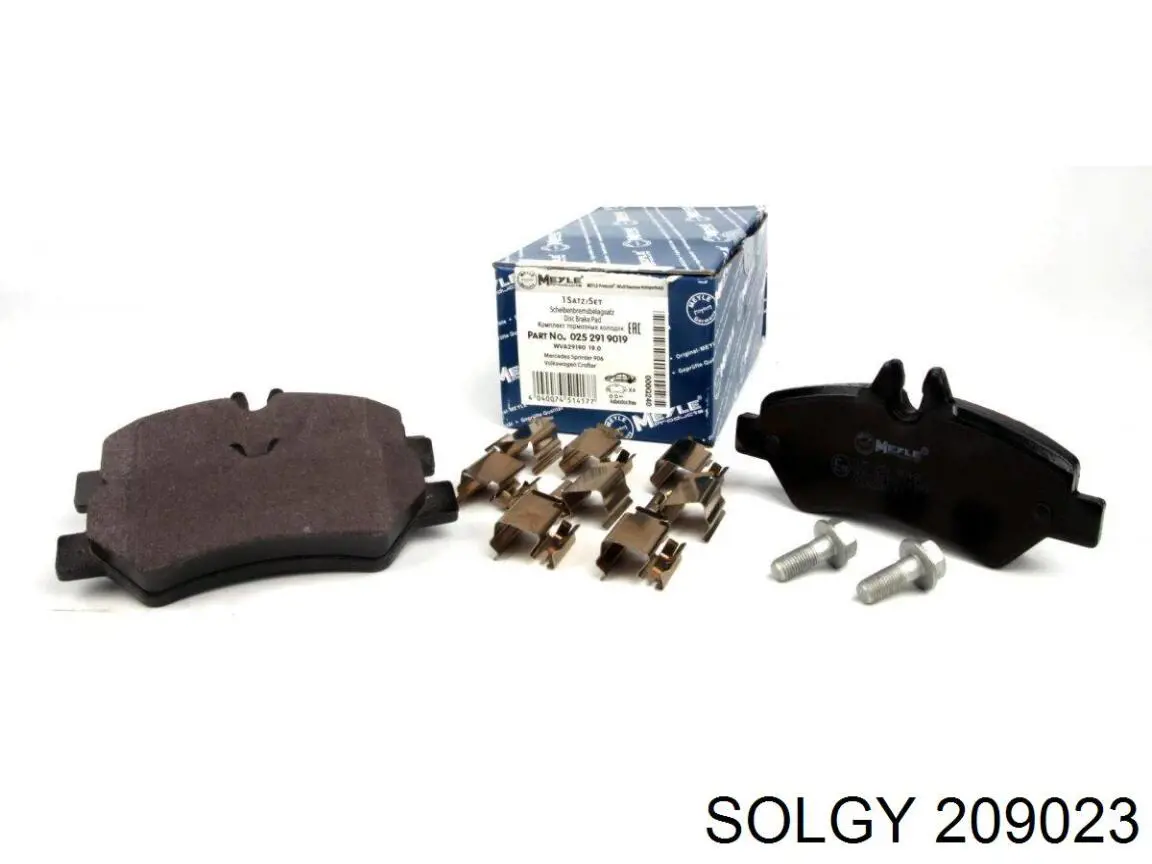209023 Solgy Okładziny (klocki) do hamulców tarczowych tylne