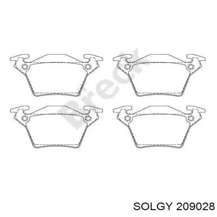 Okładziny (klocki) do hamulców tarczowych tylne Solgy 209028 cena, od 19,26 USD