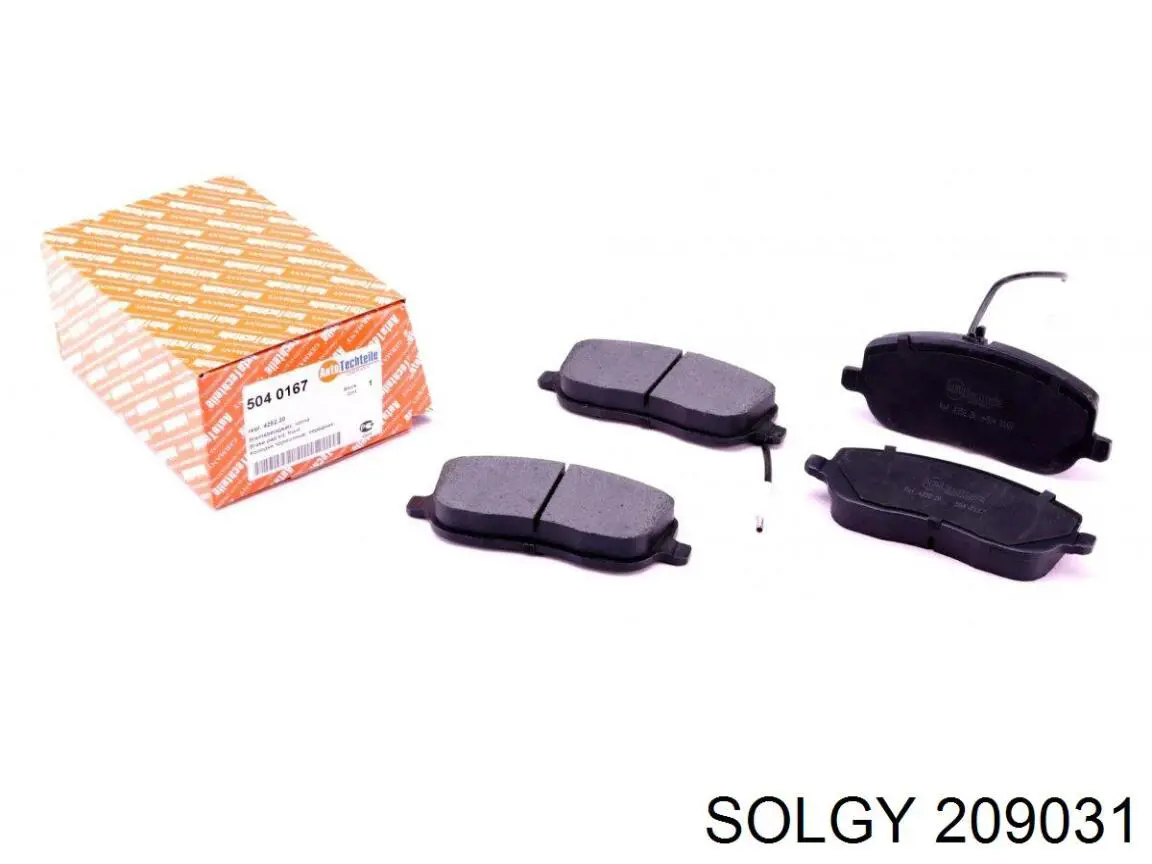 Klocki hamulcowe przednie tarczowe Solgy 209031 cena, od 26,83 USD